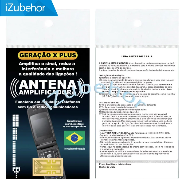 
New Shiny Cell phones antenna booster amplifier signal sticker generation X Plus X-Plus in Portuguese packing 100pcs/lot 