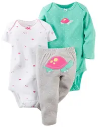 wholesale alibaba 3pcs romper set unisex baby clothes toddler baby clothing