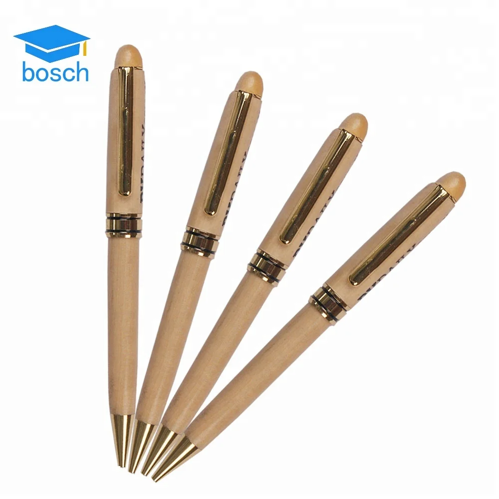 Luxury High quality eco-friendly handmade  natural wooden  pen customized  personalized  print laser logo  wooden ball  pen