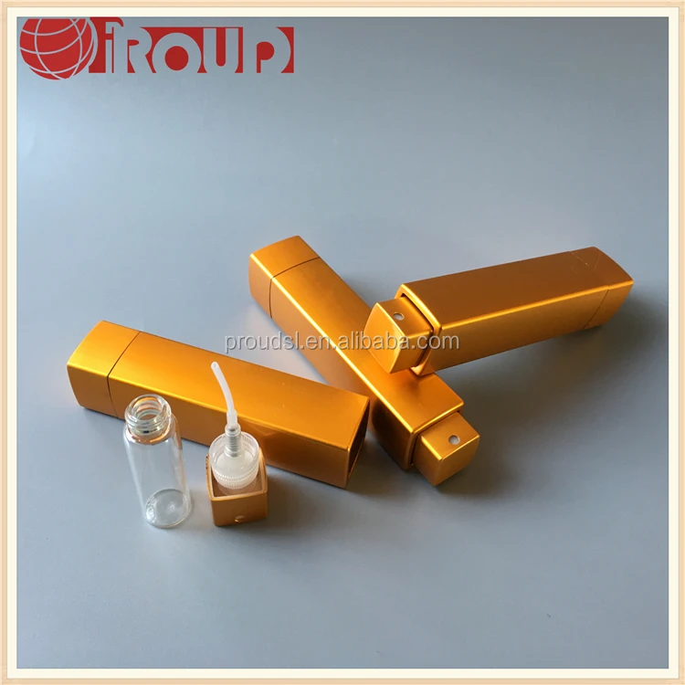 Золотой Алюминиевый парфюмерный атомайзер 15 мл, металлический парфюмерный Атомайзер