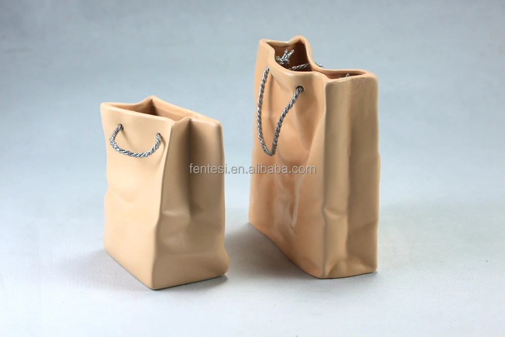 Новый дизайн горячей продажи доставка сумка форма керамическая ваза