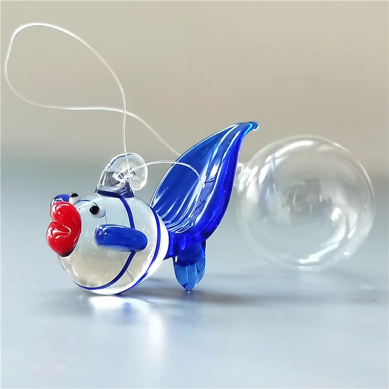 Colorful handmade murano glass bubble fish as fish tank decoration
