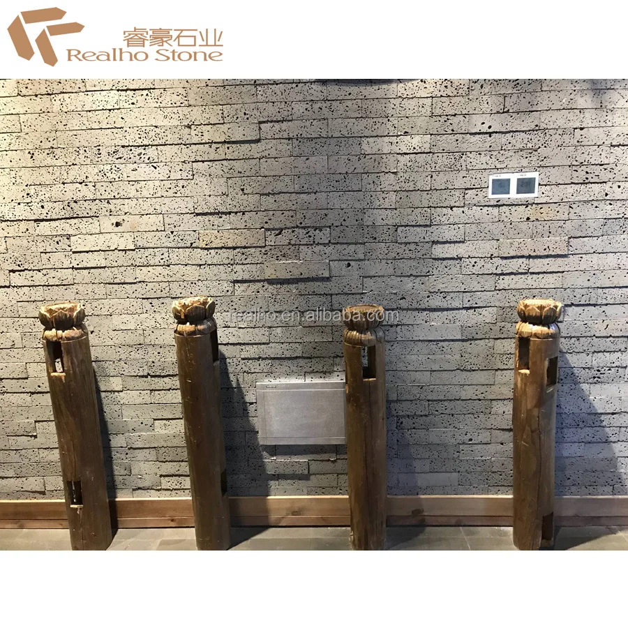 Серый натуральный базальтовый лавовый камень для продажи