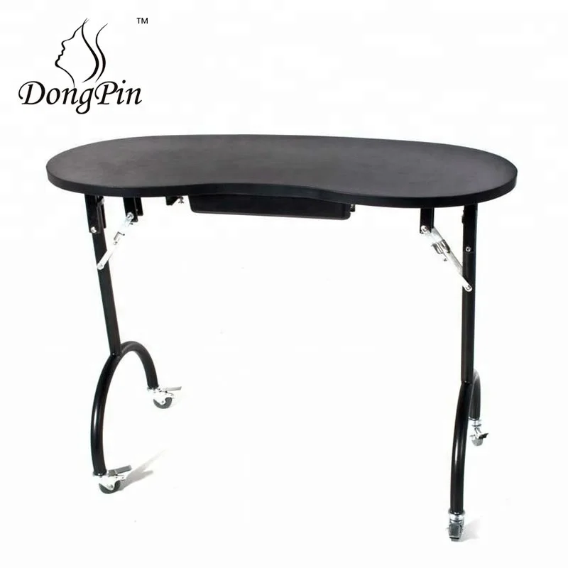 Folding manicure and nail polish table portable salon furniture set