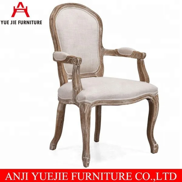 Винтажный обеденный стул французский Луис с круглой спинкой