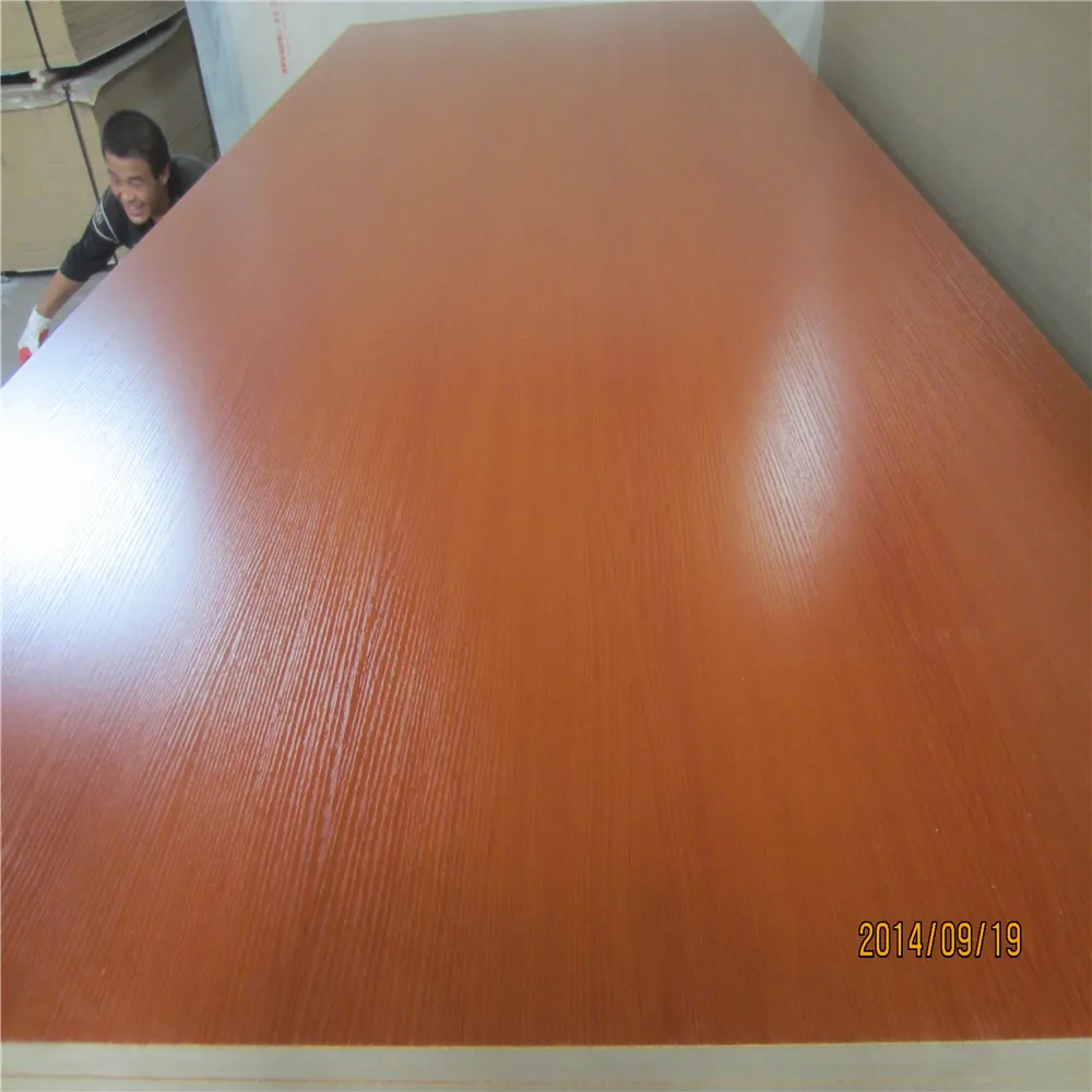 3mm waterproof dark brown melamine board MDF melamine board for interior kitchen cabinet