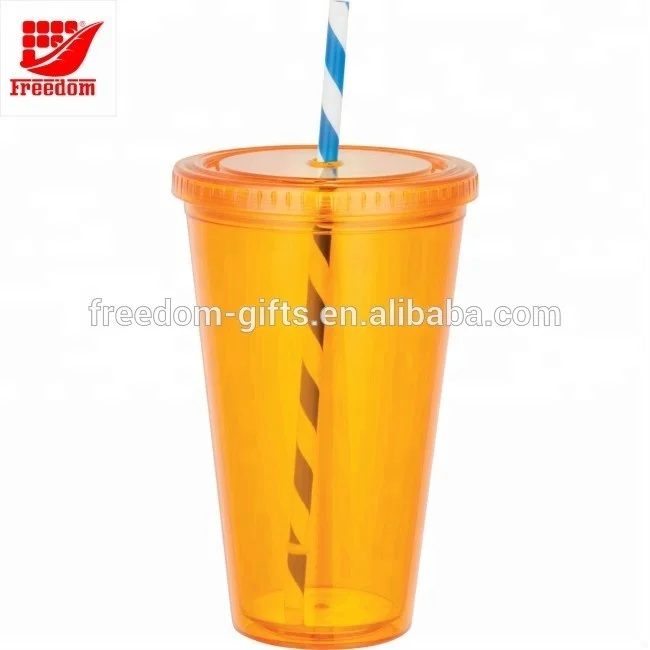 
Promotional Gifts Double Wall Tumbler With Straw 
