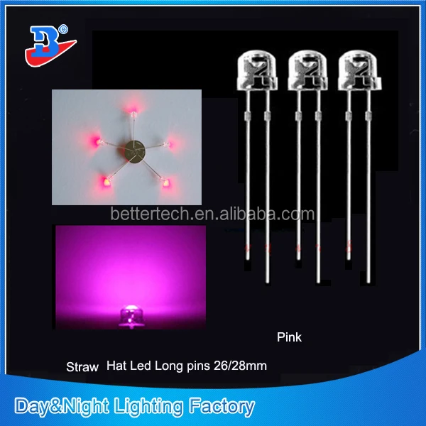 
1000 pcs 5mm Straw hat red LED Wide Angle Light lamp Free Shipping New 