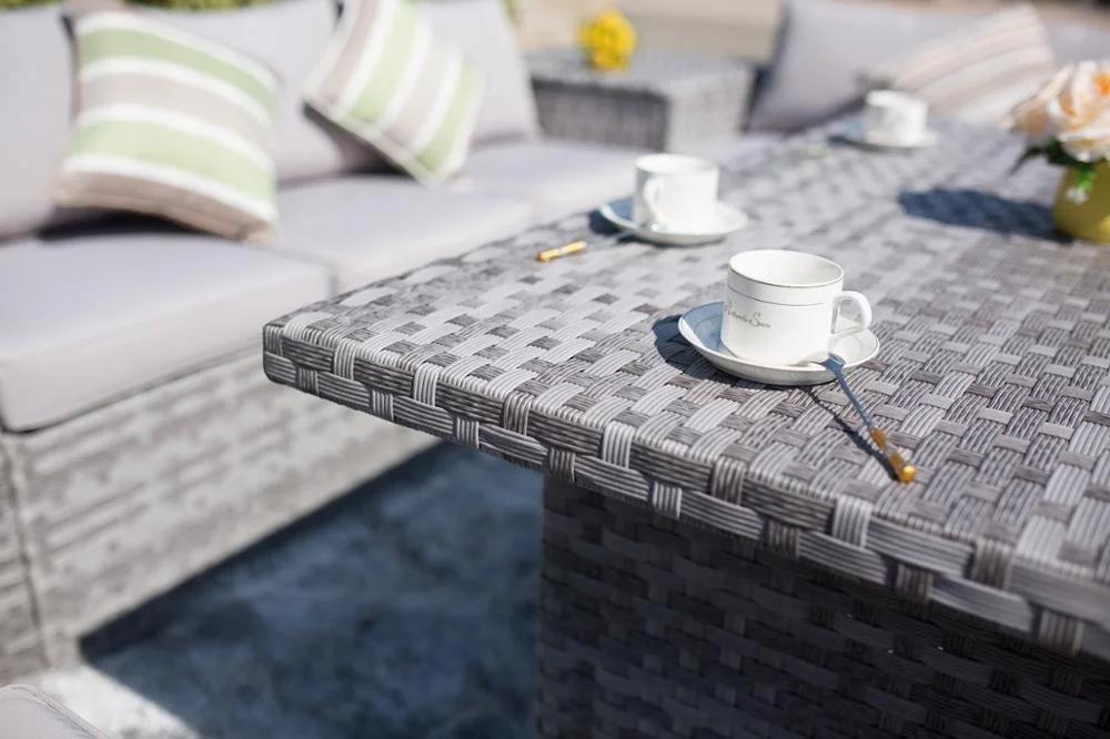 8 мест лабиринт новый дизайн ротанговый уличный диван набор плетеной садовой мебели