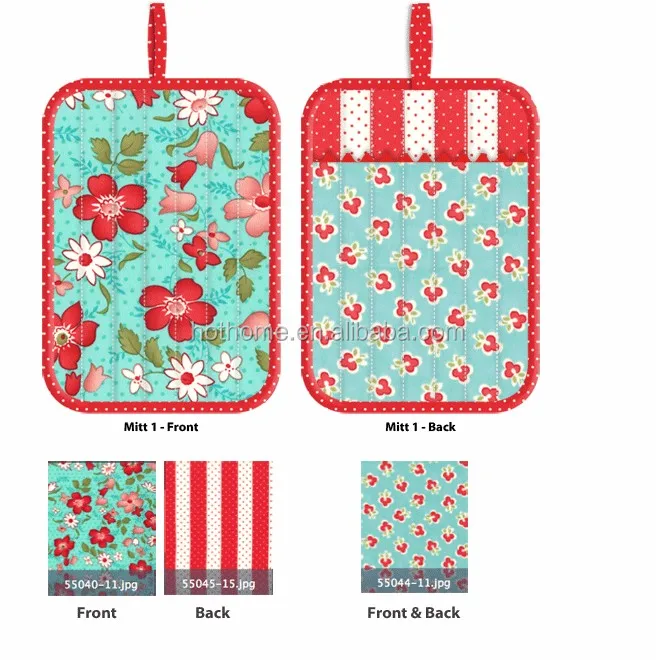 
Latest style BBQ Cotton Oven Mitt and Pot Holder 
