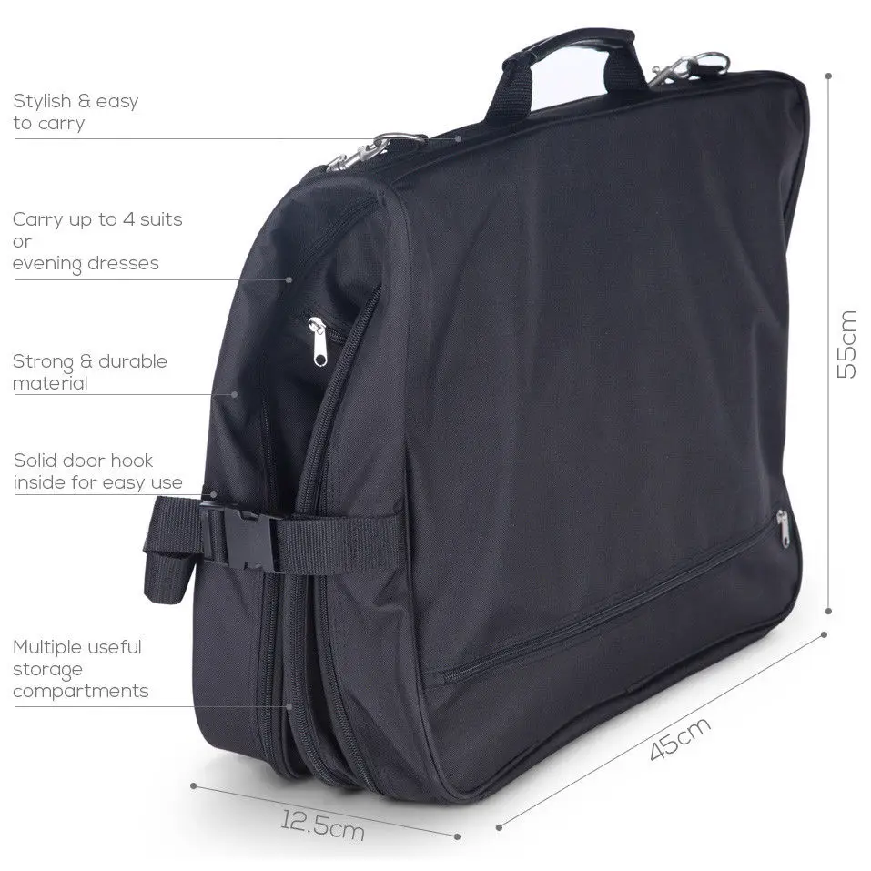 High Quality Luggage Travel Suit Dress Garment Bag Case Carrier 4-Piece Suitbag Suiter