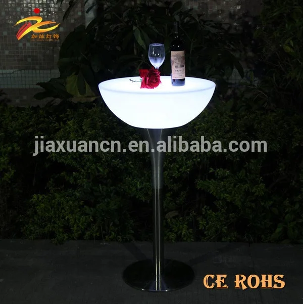 Hot sale led cafe table,restaurant plastic table,led table in stock from Guangdong manufactory