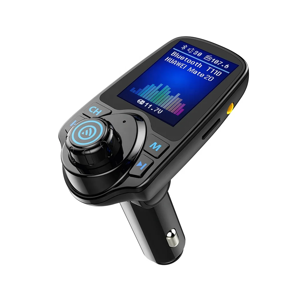AGETUNR T11D 1.8 inches TFT color display car mp3 player DC5V 2.4A auto adapter fm bluetooth transmitter hands free car kit AUX