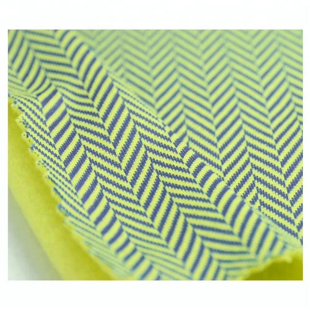 100% Polyester 2 Tone Herring Bone Fleece Fabric Print