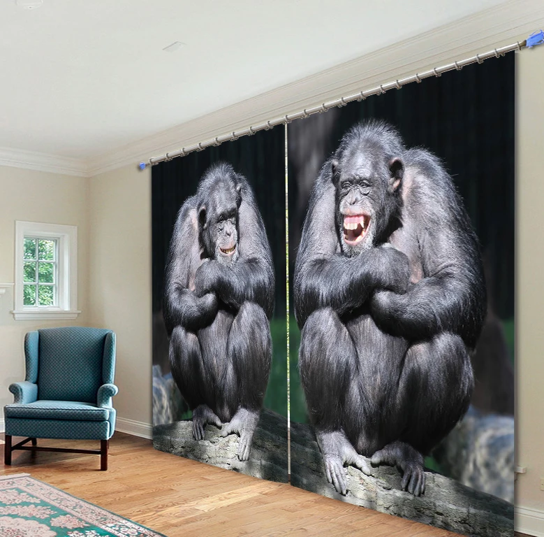 
Wholesale Automatic Plastic 3D Printed Polyester Table Window Wall Shower Curtain With Hooks 