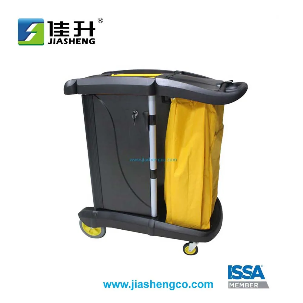 Пластиковая тележка для уборки с колесами