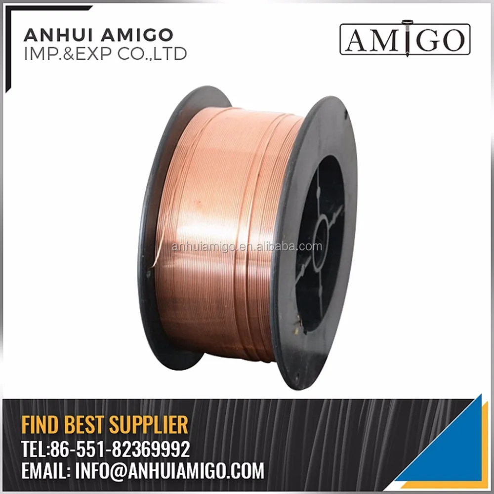 net weight 15kg/spool copper coated mild steel welding wire co2 mig welding wire er70s-6