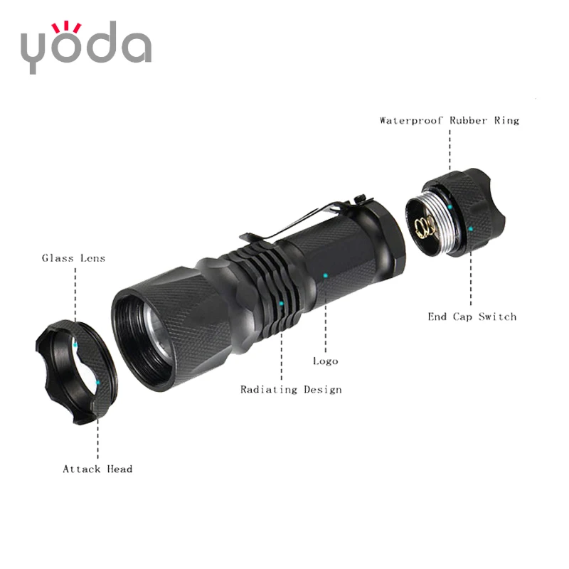 Hot selling D9201 tactical Flashlight with AA battery j5