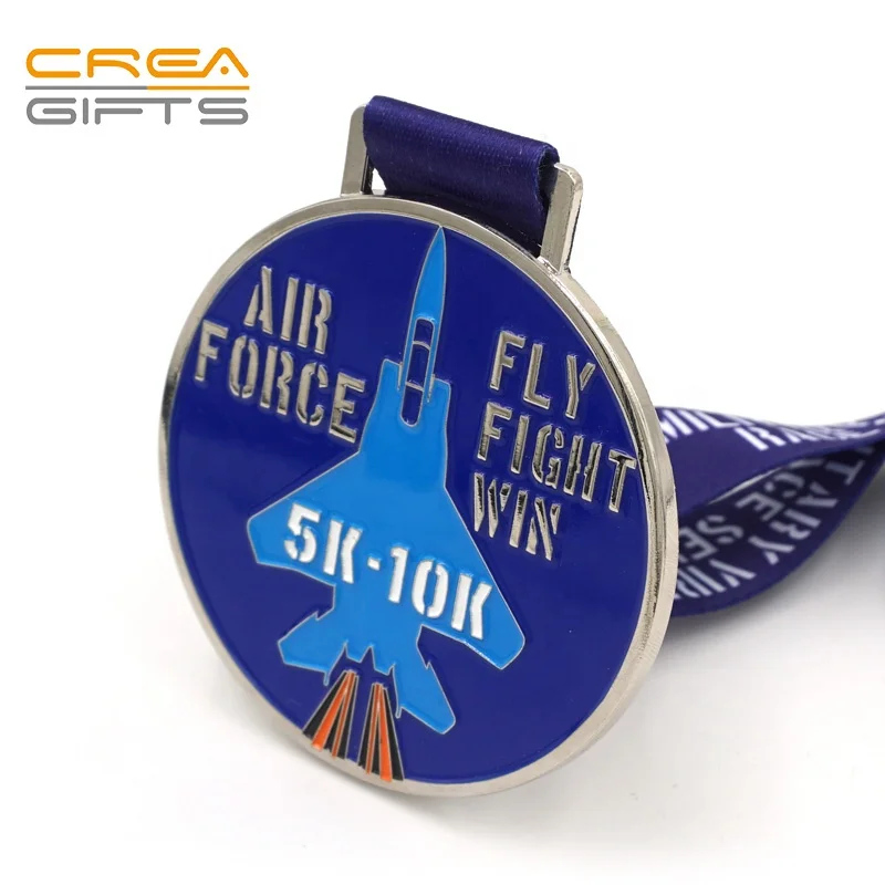 Factory Custom Air Force Medallion Quality Personalized Colorful Paint Enamel 3D Carnival Medals Embossed Navy Awar