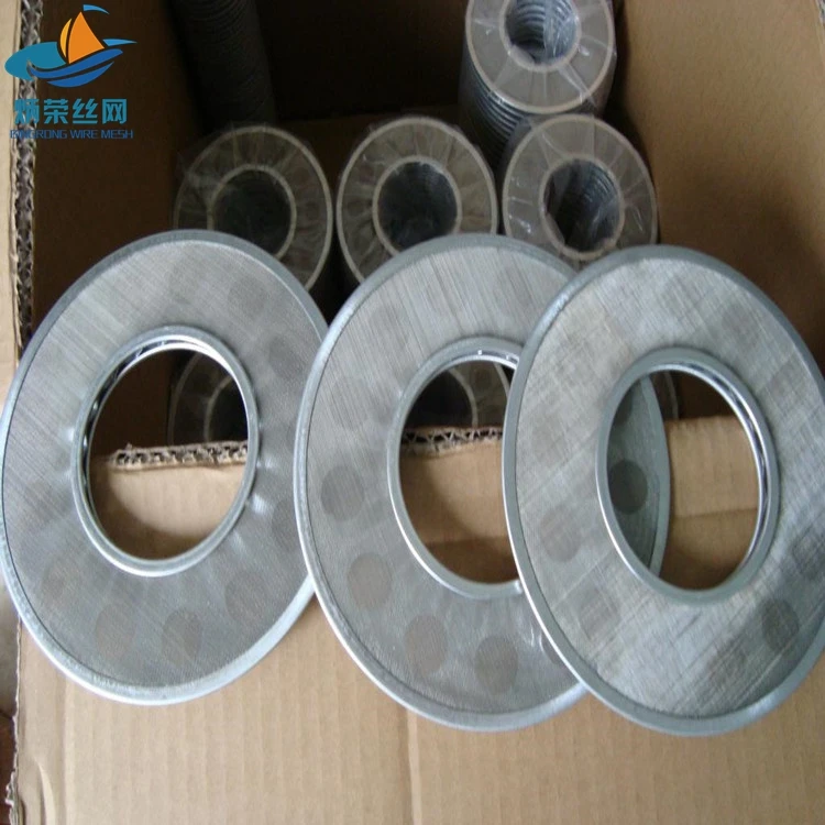 60-120 mesh stainless steel filter screen disc / copper or aluminum edge wire filter screen