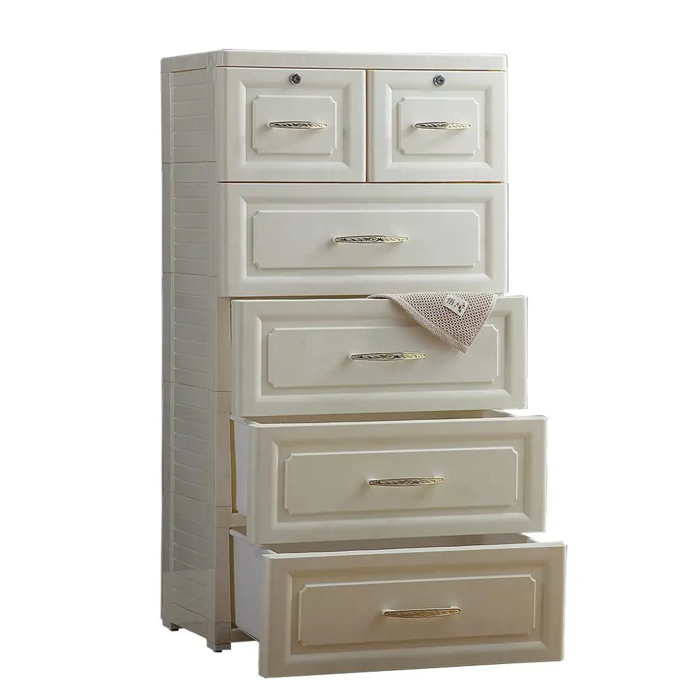 Multi Layers Europe Style Living Room Bedroom Furniture Plastics Storage Drawer