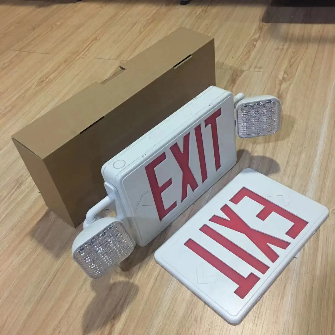 UL approved combo emergency light led exit sign