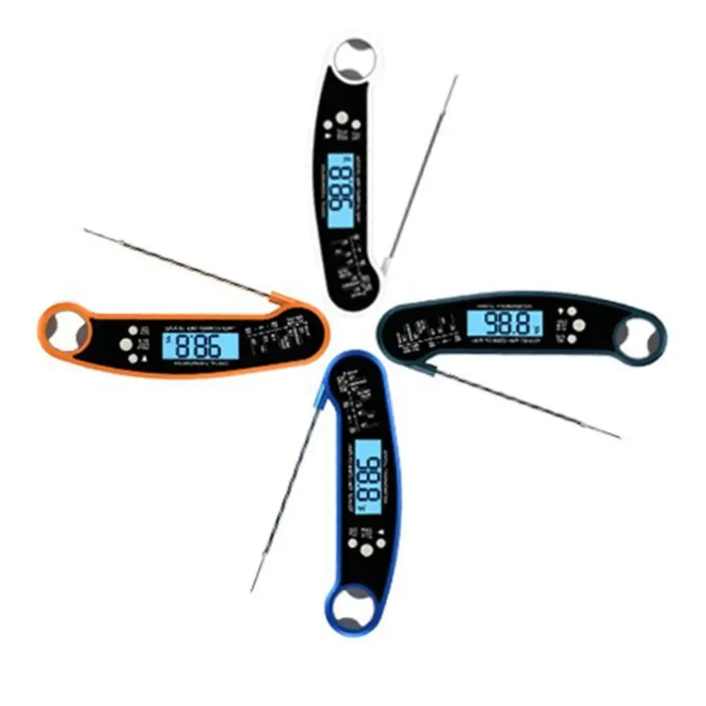 Кухонный водонепроницаемый складной термометр для мяса с щупом и мгновенным
