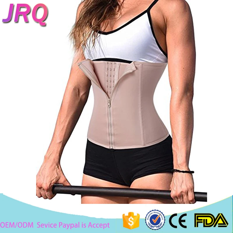 
Free Sample Plus Size Waist Cincher 6X Women Body Shaper Latex Corset Waist Trainer Zipper Custom Waist Trimmer Slimming 