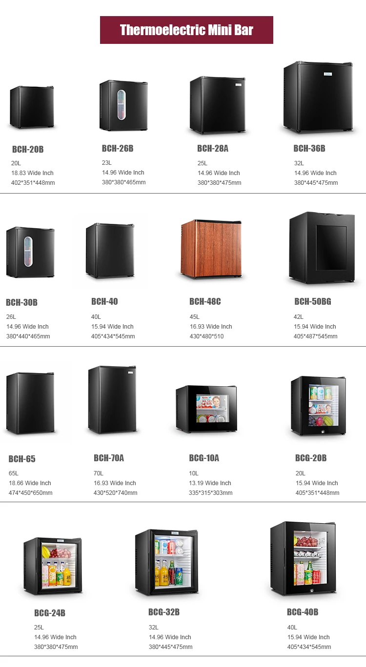 BCH-30 Hotel Mini Refrigerator For Guest Room, 30 Litres Hotel Mini Fridge, Mini Electric Drink Cooler/Hotel Mini Bar