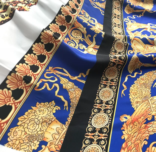 
3D Digital Print Africa Designs soft Satin Chiffon Georgette fabric 