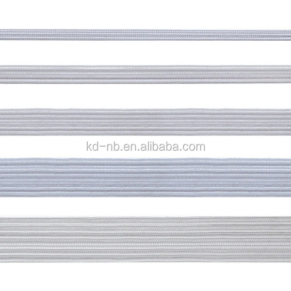 Higher Quality White Rubber Elastic Braid Band Tape