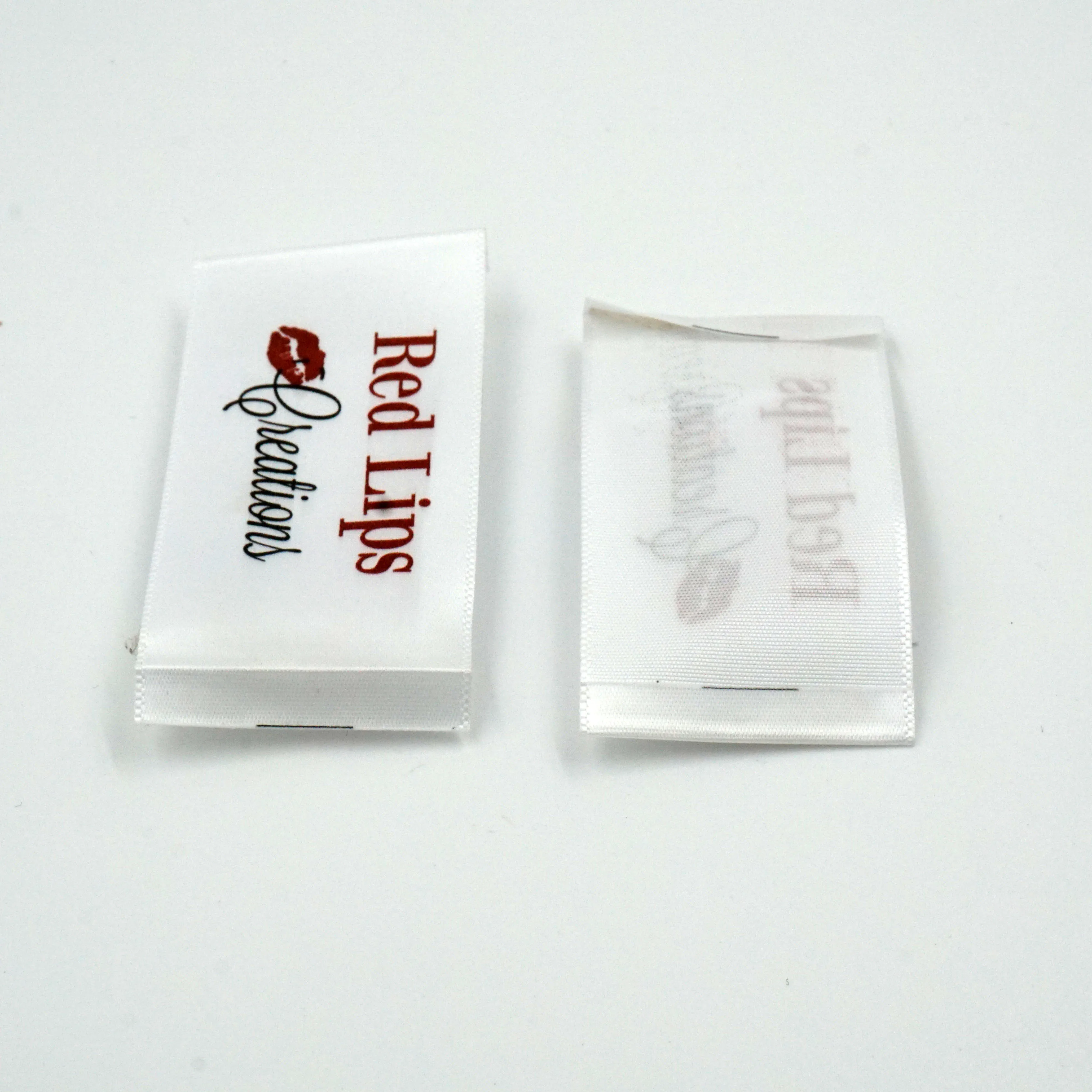 Print Satin Labels for Clothes Care Label Symbols Custom