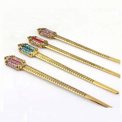 
Vintage hair accessories rhinestone metal hair sticks for sale 