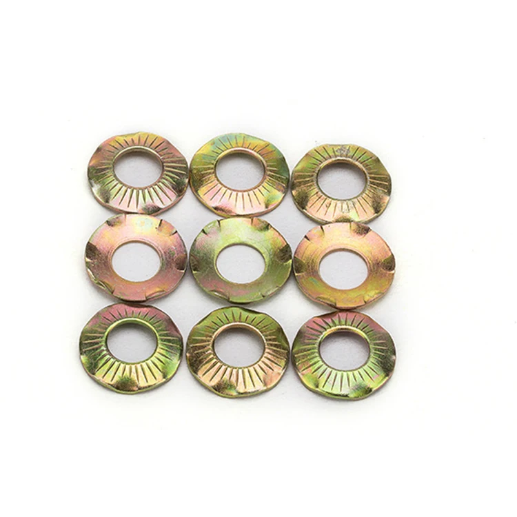 DIN6795 Zinc Plated Steel CSP Butterfly Grounding Clamping Washer With Point