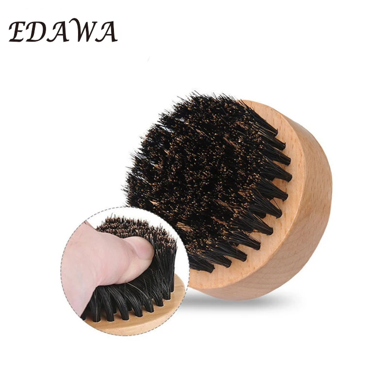 New Products Round Beard Brush With Bamboo Boar Bristles For Man Beards & Mustache Brushes