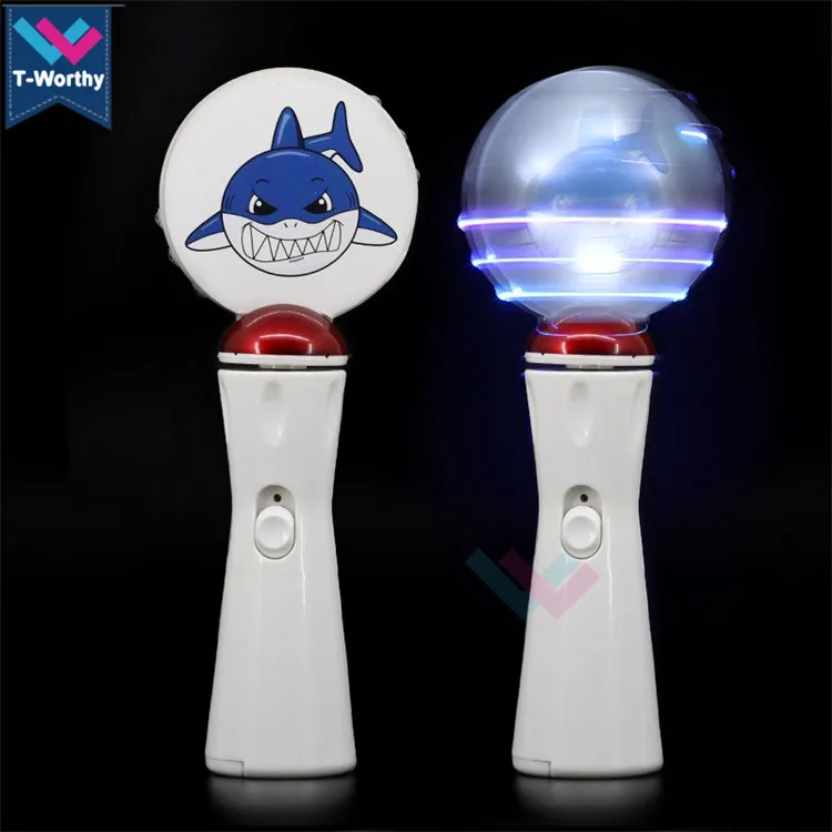 Amusement Park Festival Flashing LED Light Toy LED Ball Shaped Spinning Wand lights