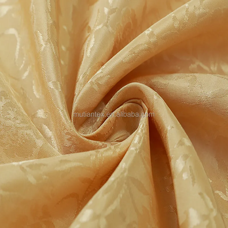 factory supply beautiful 100%polyester shining jacquard satin damask tablecloth fabric