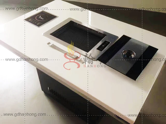 smokeless korean restaurant table top bbq grill