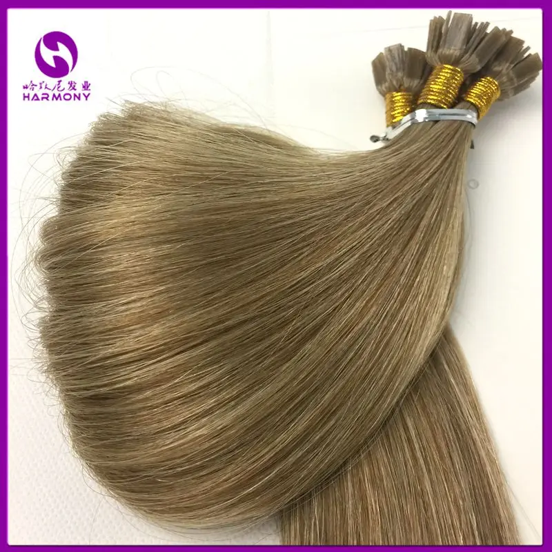 100% Cuticle Remy Human Hair Keratin Russian 1g Stick U Flat Pre Guled Micro Bonding Double Drawn Mini Tiny Tip Hair Extensions