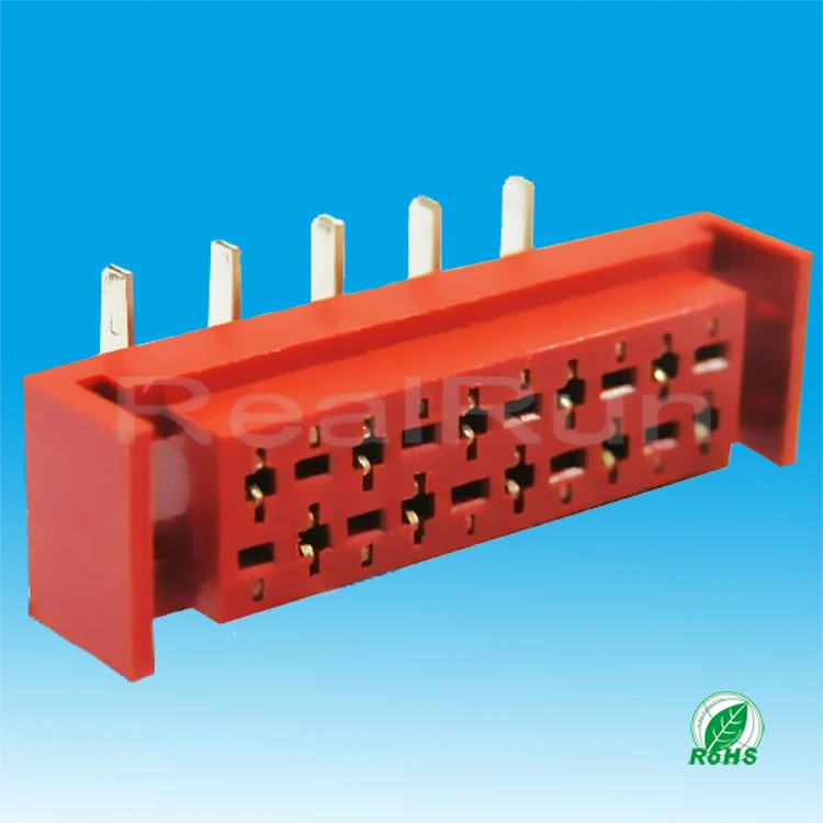 Red Board To Board Micro Match IDC 10Pin SMT Connector With Latch