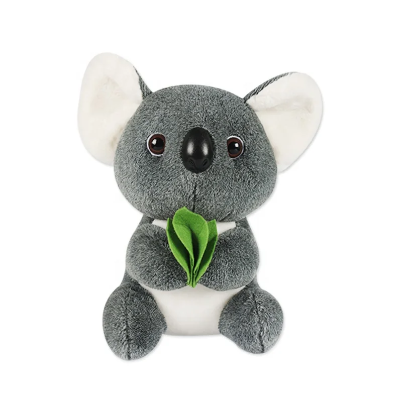 Plush Koala with Holding Green Leaf Newborn Toys Cute Stuffed Animal Koala Bear Toys