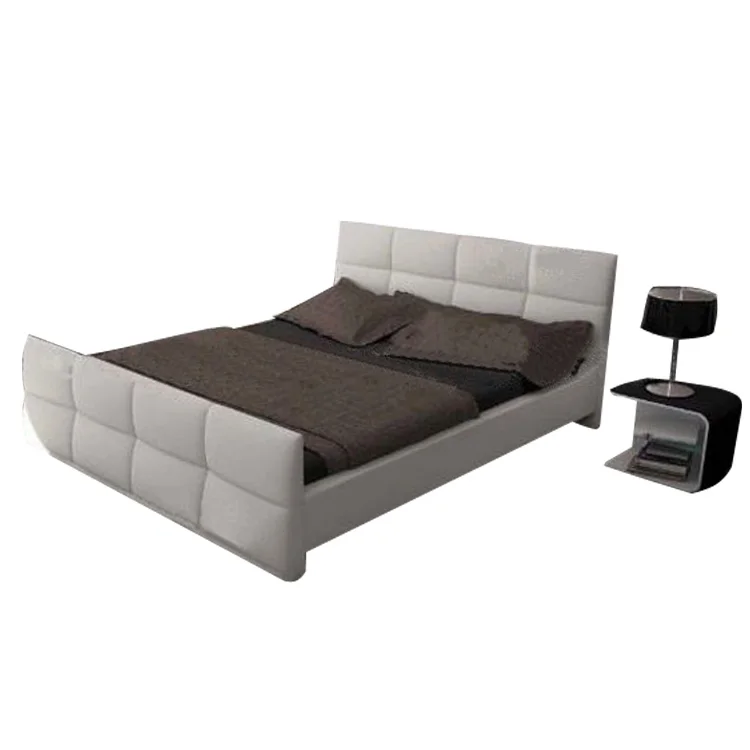 Italian Bedroom Furniture Sets Sale,Luxury Led king size Soft PU Bed Frame