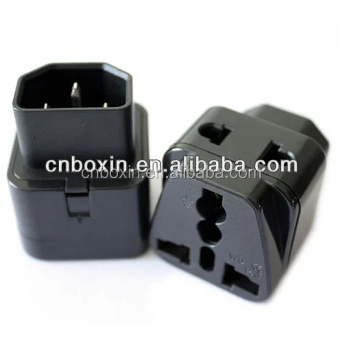 Twin sockets, Universal to IEC male Plug adapter adaptor converter,schuko plug adapter iec c14 to schuko female socket adapter
