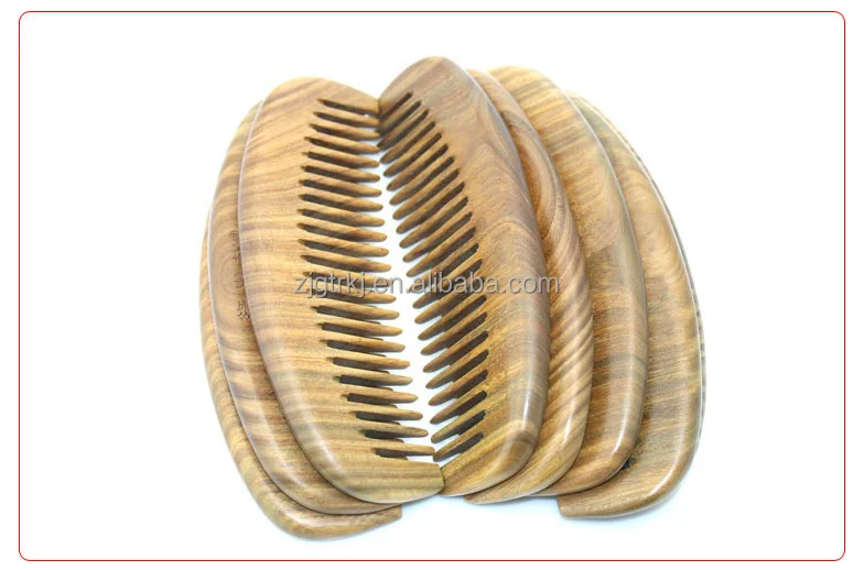 
Wholesale Hair and beard common wooden comb for men barber comb made of verawood 
