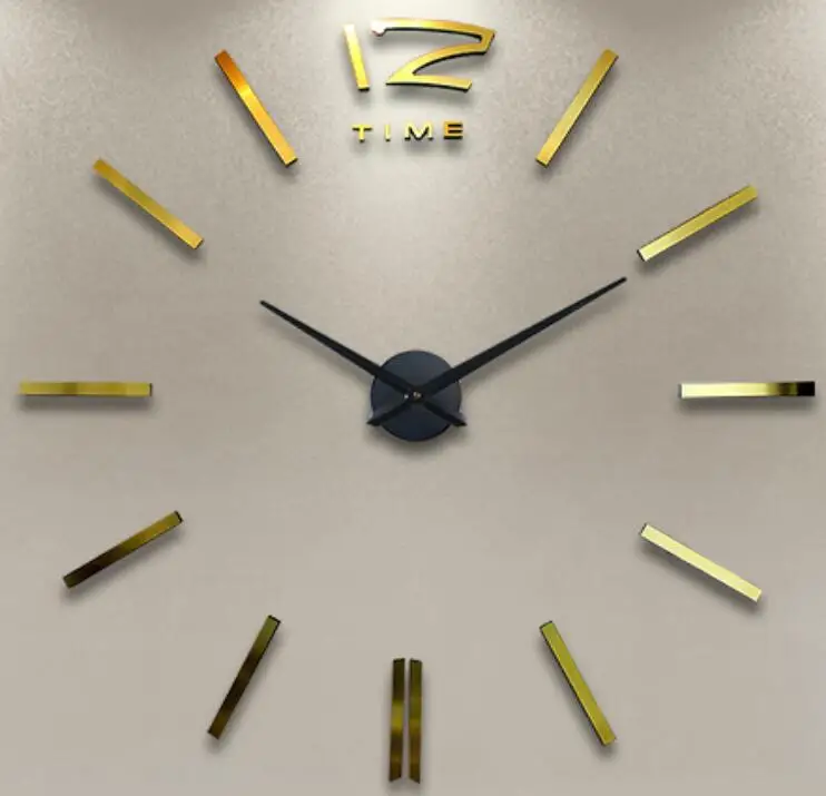 Frameless Non Ticking Large DIY 3D Wall Clocks Mirror Wall Stickers Clock For Living Room Decoration Orologio a muro