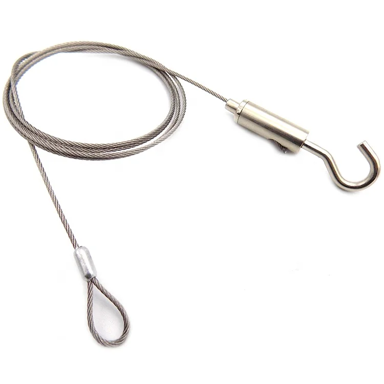 Heavy Duty Steel Wire Hanger Lighting Fixed Hanging Kits With Metal Clasp HYBRID SUSPENSION Cable Hanging Kit