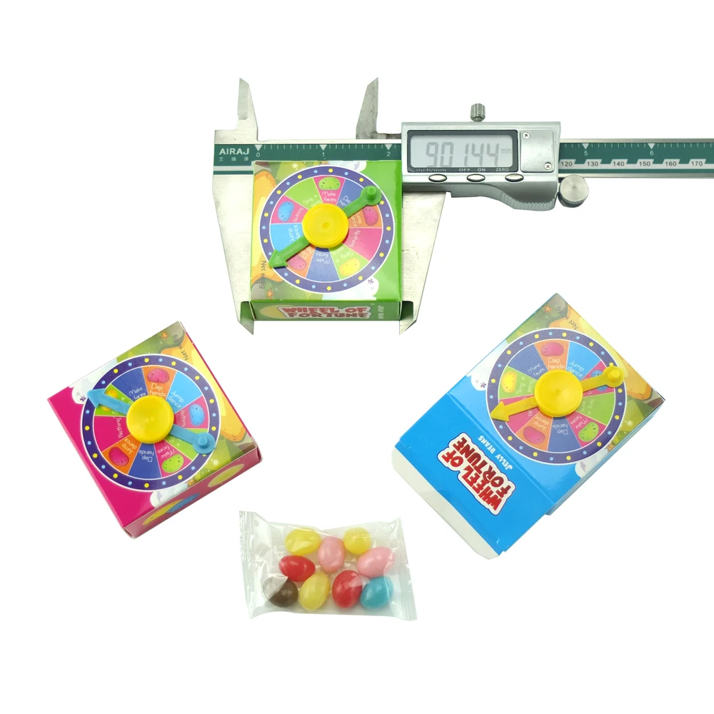 funny snacks wheel of fortune game candy box crazy juicy jelly beans soft candy