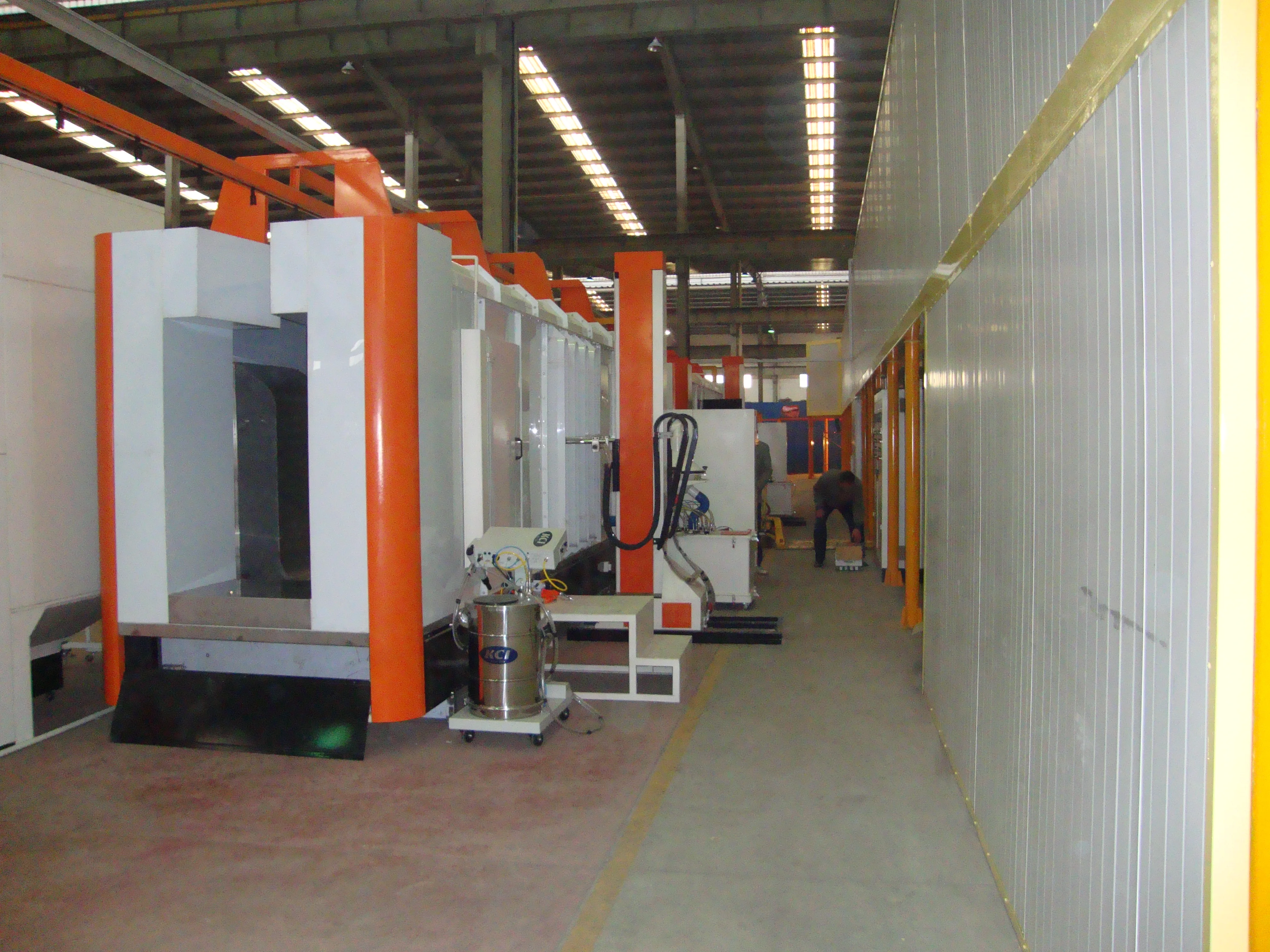 
Plastic Materials Electrostatic Powder Coating Spray Booth with Whirlwind Cyclone Powder Recovery System 