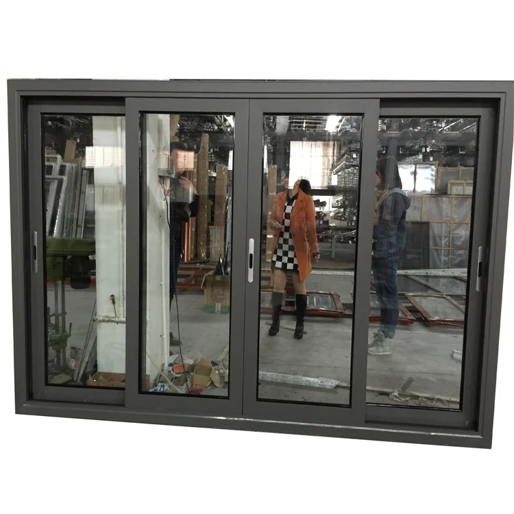 5mm double glass 1.4mm profile thickness aluminium windows for ghana