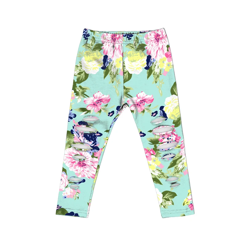 Леггинсы детские бесшовные, эластичные, мягкие, с рисунком лотоса, с дырками, новый дизайн